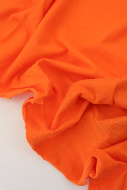 Orange Lightweight Cotton Spandex Jersey