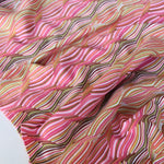 Load image into Gallery viewer, Pink &amp; Green Wave Jacquard Activewear Knit | Designer Deadstock
