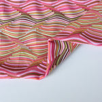 Load image into Gallery viewer, Pink &amp; Green Wave Jacquard Activewear Knit | Designer Deadstock
