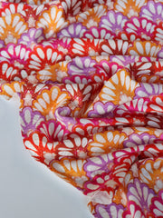 Load image into Gallery viewer, Carnival Blooms Textured Nylon Spandex | Designer Deadstock