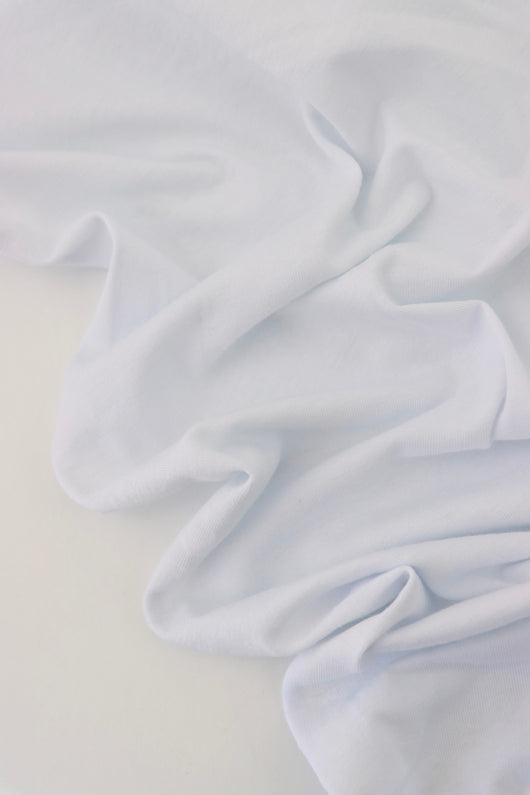 White Lightweight Cotton Spandex Jersey