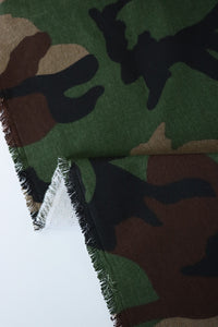 Army Camo 10oz Cotton Canvas | Designer Deadstock