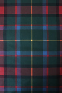 Hunter/Red/Blue Plaid 10oz Cotton Canvas | Designer Deadstock