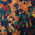 Load image into Gallery viewer, Orange/Teal/Navy Abstract 10oz Cotton Canvas | Designer Deadstock
