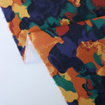 Load image into Gallery viewer, Orange/Teal/Navy Abstract 10oz Cotton Canvas | Designer Deadstock
