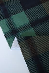 Navy/Brown/Teal 2.75" Check 10oz Cotton Canvas | Designer Deadstock