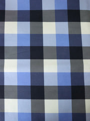 Load image into Gallery viewer, Blue 1.75" Check 10oz Cotton Canvas | Designer Deadstock