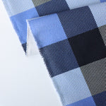 Load image into Gallery viewer, Blue 1.75" Check 10oz Cotton Canvas | Designer Deadstock
