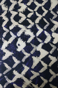 Indigo Abstract Shibori 10oz Cotton Canvas | Designer Deadstock