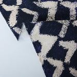 Load image into Gallery viewer, Indigo Abstract Shibori 10oz Cotton Canvas | Designer Deadstock
