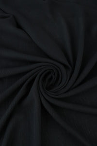 Black Rayon Crinkle