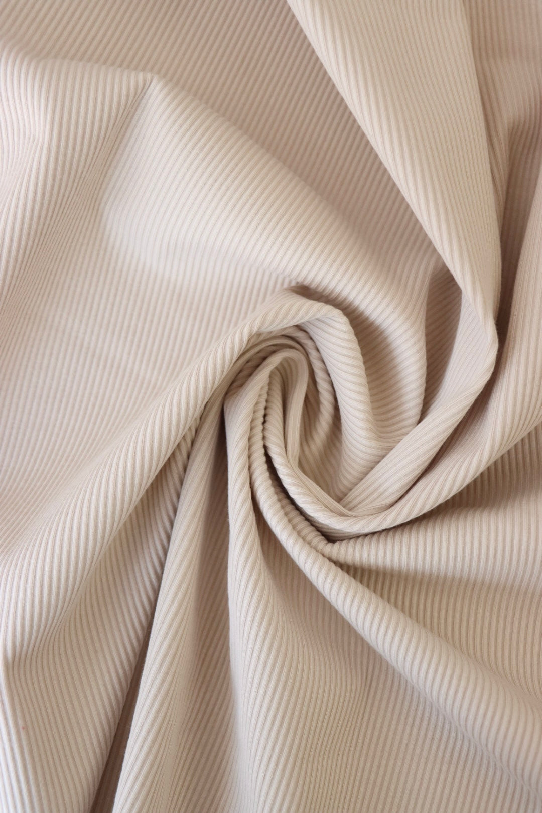 Rayon Fabric Ribbed Antique White Rayon Spandex Heavy 4x2 Rib Knit | Surge Fabric Shop