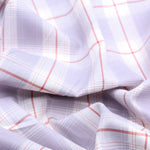 Load image into Gallery viewer, Ivory/Ash Violet/Brick Plaid Cotton Shirting | Designer Deadstock
