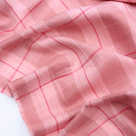Load image into Gallery viewer, Pink/Mauve/Rose Plaid Cotton Shirting | Designer Deadstock
