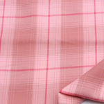 Load image into Gallery viewer, Pink/Mauve/Rose Plaid Cotton Shirting | Designer Deadstock
