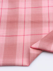 Load image into Gallery viewer, Pink/Mauve/Rose Plaid Cotton Shirting | Designer Deadstock