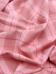 Load image into Gallery viewer, Pink/Mauve/Rose Plaid Cotton Shirting | Designer Deadstock