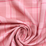 Load image into Gallery viewer, Pink/Mauve/Rose Plaid Cotton Shirting | Designer Deadstock
