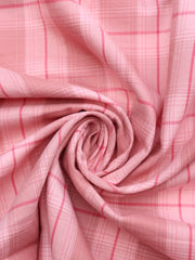Load image into Gallery viewer, Pink/Mauve/Rose Plaid Cotton Shirting | Designer Deadstock