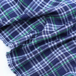 Load image into Gallery viewer, Navy/Green/White Plaid Cotton Shirting | Designer Deadstock
