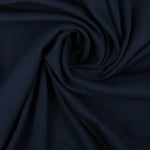 Load image into Gallery viewer, Navy Rayon Spandex Heavy 4x2 Rib Knit
