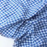 Load image into Gallery viewer, Atlantic Blue Gingham Cotton | Designer Deadstock
