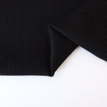 Load image into Gallery viewer, Black Rayon Spandex Heavy 4x2 Rib Knit
