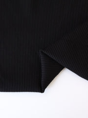 Load image into Gallery viewer, Black Rayon Spandex Heavy 4x2 Rib Knit