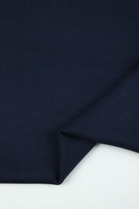 Navy Cupro Double Knit Techno