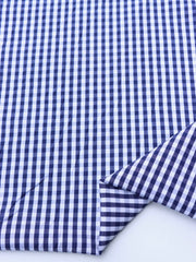 Load image into Gallery viewer, Navy Mini Gingham Cotton Shirting | Designer Deadstock (Copy)