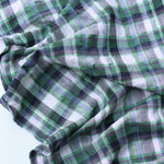 Load image into Gallery viewer, Grass Green/Ivory/Graphite Plaid Textured Cotton Blend | Designer Deadstock
