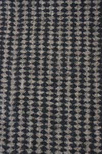 Black & Tan Harlequin Plaid Faux Wool Fleece Coating