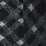 Load image into Gallery viewer, Black &amp; White Diagonal Plaid Faux Wool Fleece Coating
