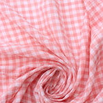 Load image into Gallery viewer, Shell Pink Gingham Cotton | Designer Deadstock

