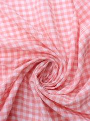 Load image into Gallery viewer, Shell Pink Gingham Cotton | Designer Deadstock