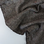 Load image into Gallery viewer, Rainbow Flecked Brown &amp; Ivory Herringbone Wool Coating
