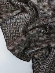 Load image into Gallery viewer, Rainbow Flecked Brown &amp; Ivory Herringbone Wool Coating