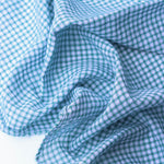 Load image into Gallery viewer, Gray/Teal/Purple Mini Gingham Textured Cotton | Designer Deadstock
