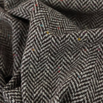 Load image into Gallery viewer, Rainbow Flecked Brown &amp; Ivory Herringbone Wool Coating
