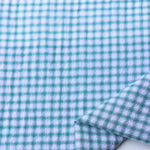 Load image into Gallery viewer, Gray/Teal/Purple Mini Gingham Textured Cotton | Designer Deadstock
