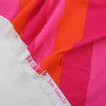 Load image into Gallery viewer, Orange/Hot Pink/Dark Pink Diagonal Stripe Nylon Spandex Tricot | Designer Deadstock
