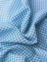 Load image into Gallery viewer, Gray/Teal/Purple Mini Gingham Textured Cotton | Designer Deadstock