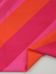 Load image into Gallery viewer, Orange/Hot Pink/Dark Pink Diagonal Stripe Nylon Spandex Tricot | Designer Deadstock
