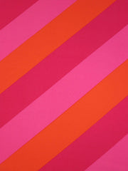 Load image into Gallery viewer, Orange/Hot Pink/Dark Pink Diagonal Stripe Nylon Spandex Tricot | Designer Deadstock
