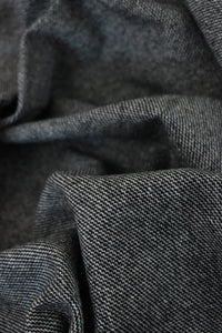 Black & White Diagonal Weave Wool Coating