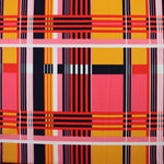 Load image into Gallery viewer, Mango/Pink/Red Plaid Nylon Spandex Tricot | Designer Deadstock
