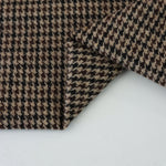 Load image into Gallery viewer, Black/Tan/Brown Houndstooth Wool Coating
