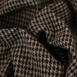 Load image into Gallery viewer, Black/Tan/Brown Houndstooth Wool Coating
