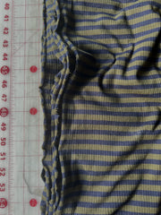 Load image into Gallery viewer, 4YD 30IN REMNANT; Olive &amp; Navy Stripe Rib Knit