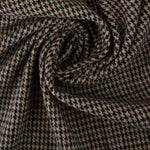 Load image into Gallery viewer, Black/Tan/Brown Houndstooth Wool Coating
